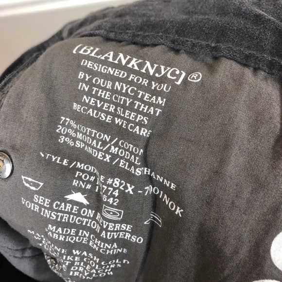 Blank NYC | ‘Skinny Classique’ Grey Velvet Pants - Picture 7 of 7